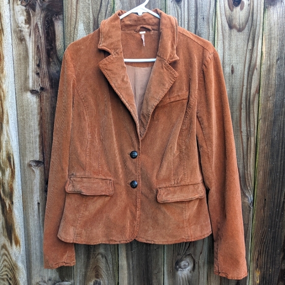 Free People Jackets & Blazers - Free People Corduroy Blazer Jacket Rustic Brown Size Medium